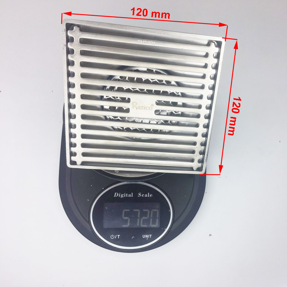Phễu thoát sàn chống mùi hôi RANCO inox 304 ngăn rác thoát nước nhanh phi 69 ốg 76, 90,110mm RO-294A