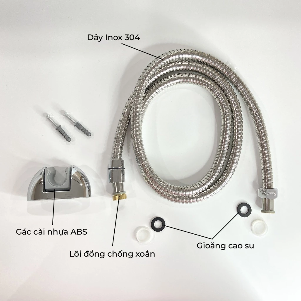 Bộ vòi hoa sen dây Inox 304 FSI 013