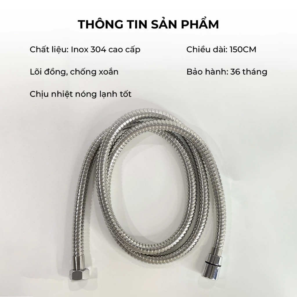 Bộ vòi hoa sen dây Inox 304 FSI 013