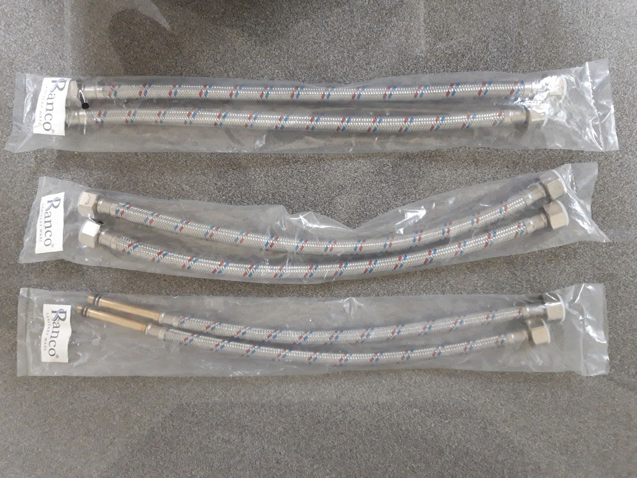 Dây cấp nước bình nóng lạnh 1 đầu inox 304 40cm BF-F+LM 0.4M