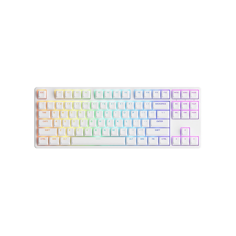 Bàn phím AKKO 5087 RGB ASA – Black / White (Foam tiêu âm / Hotswap / AKKO CS Jelly switch)