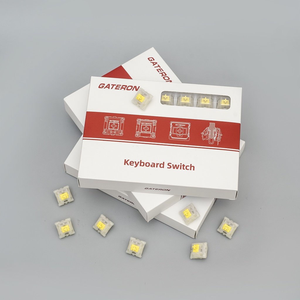 Switch Gateron Milky Yellow Pro | Gateron Red Pro | Gateron Yellow Pro - Hộp kèm khay đựng 35 Switch (3 pin và 5 pin)