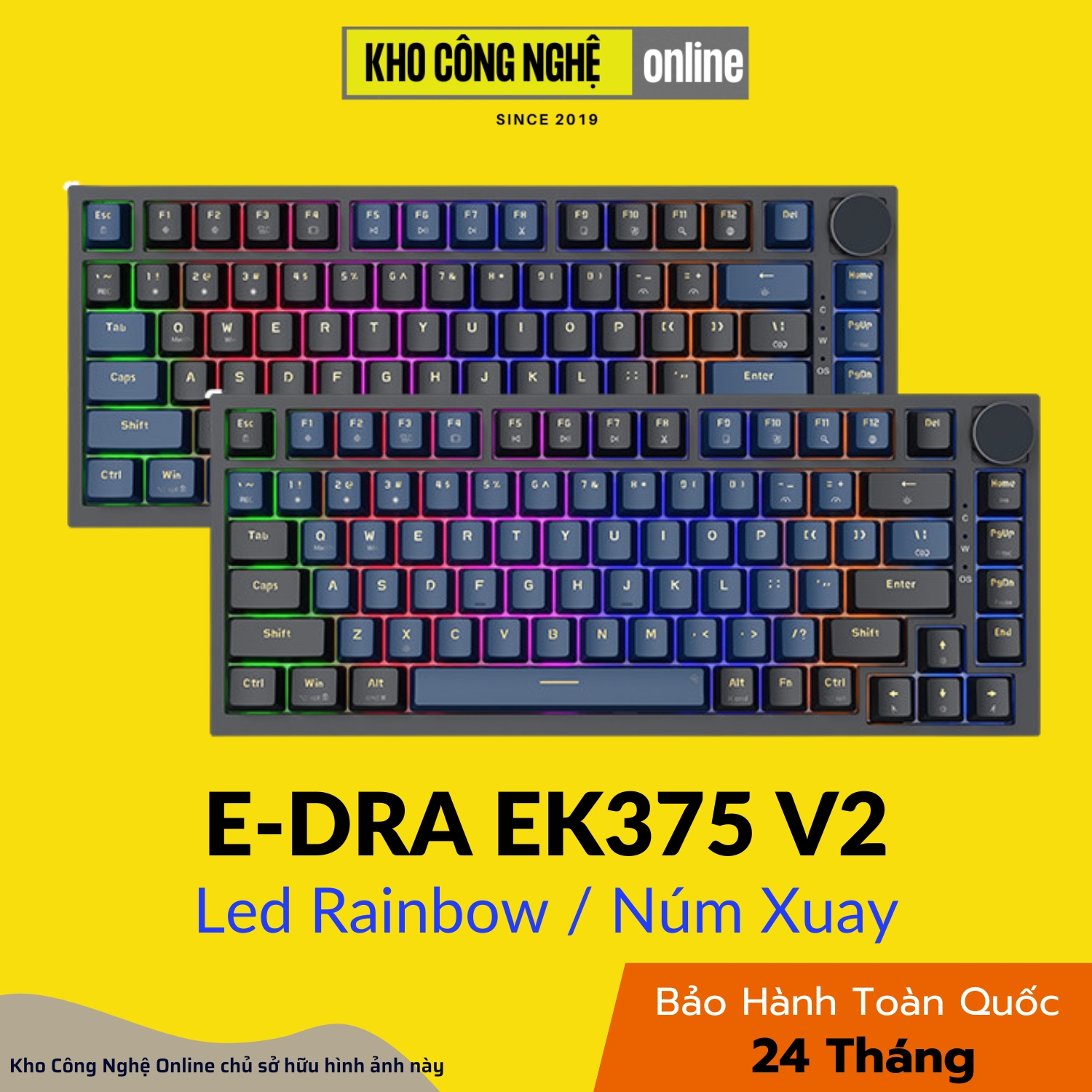 Bàn phím cơ gaming EDRA EK375v2 Alpha / Beta (Linear switch)