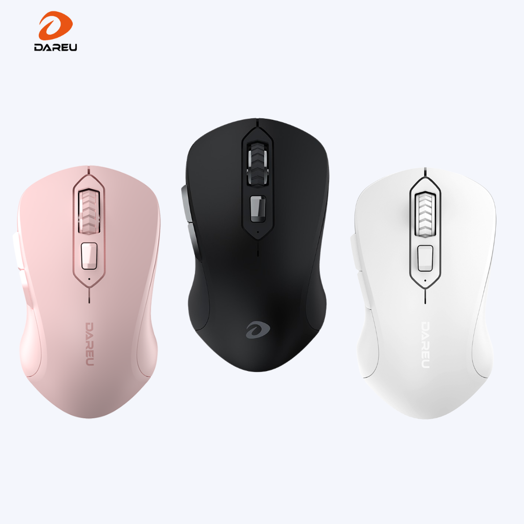Chuột không dây DAREU LM115G Black / White / Pink