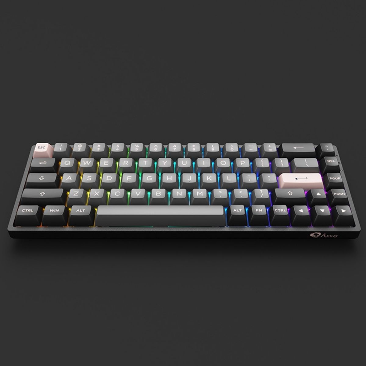 Bàn phím cơ AKKO 3068B Black & Pink (Multi-modes / Hotswap / Foam tiêu âm / TTC sw)