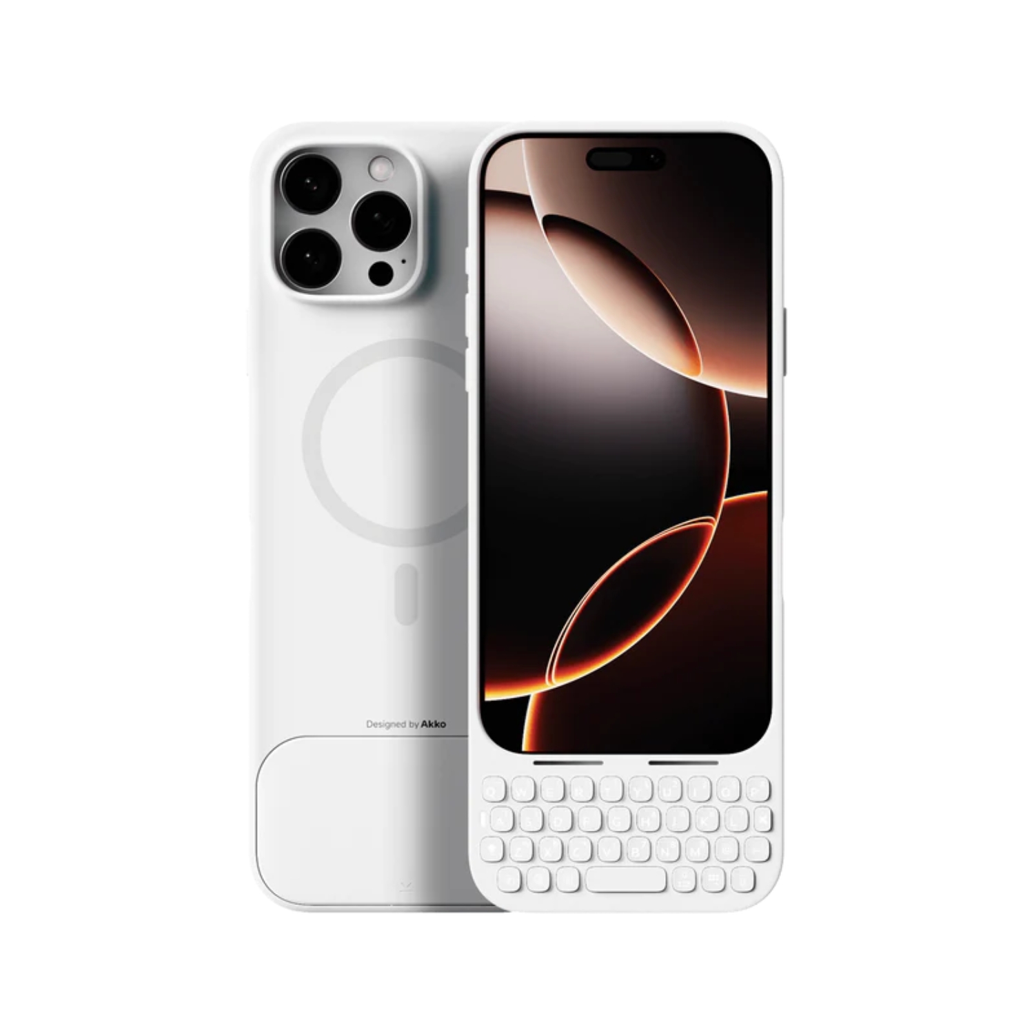 Ốp Bàn Phím iPhone 16 Pro Max Akko MetaKey - Cloud White