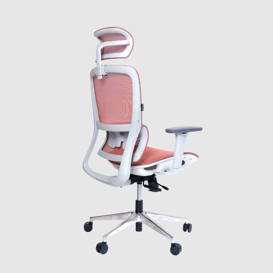 Ghế Công Thái Học Gami Lum2 - Bản Kê Tay 2D / Hồng ( Có Chân Gác)