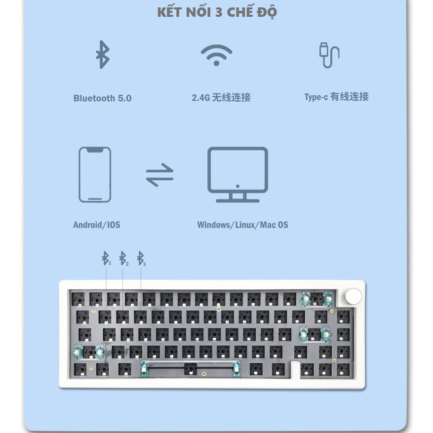 Kit bàn phím cơ Zuoya GMK67