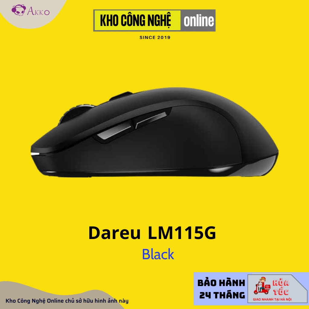 Chuột không dây DAREU LM115G Black / White / Pink