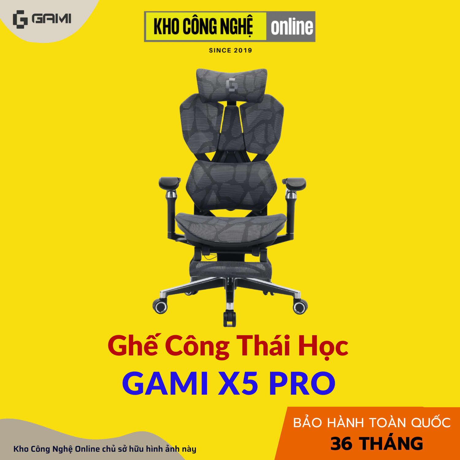 Ghế Công thái học Gami X5 Pro - Fantom