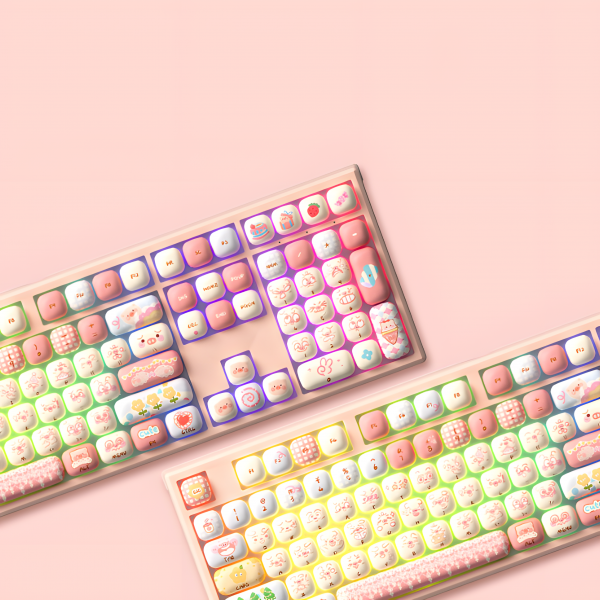 Bàn phím cơ MonsGeek MG108B – Piggy Party Cute (Multi-modes / Hotswap / RGB / Piano v3 switch)