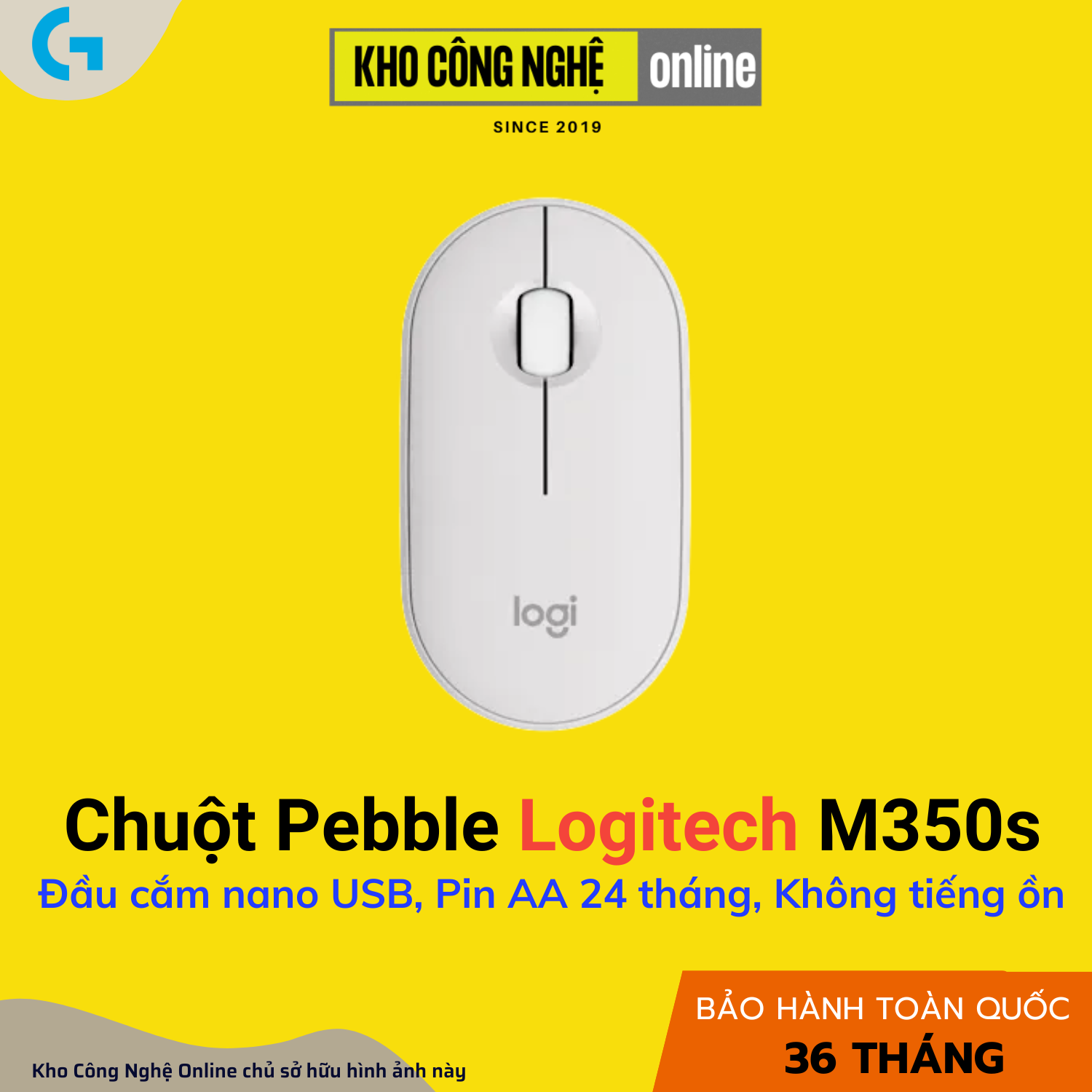 Chuột Febble Logitech M350s - Trắng