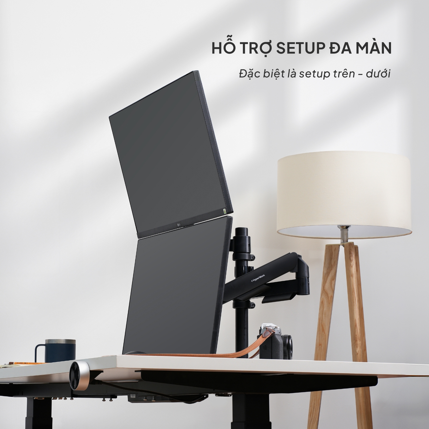 Giá đỡ màn hình HyperWork P1 Dual