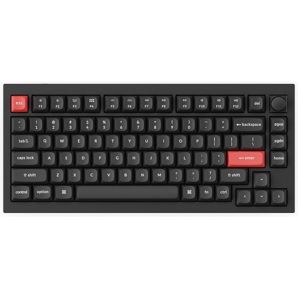 Keycap Keychron PBT Double Shot - OSA Profile (Dark Black / Dark Gray)