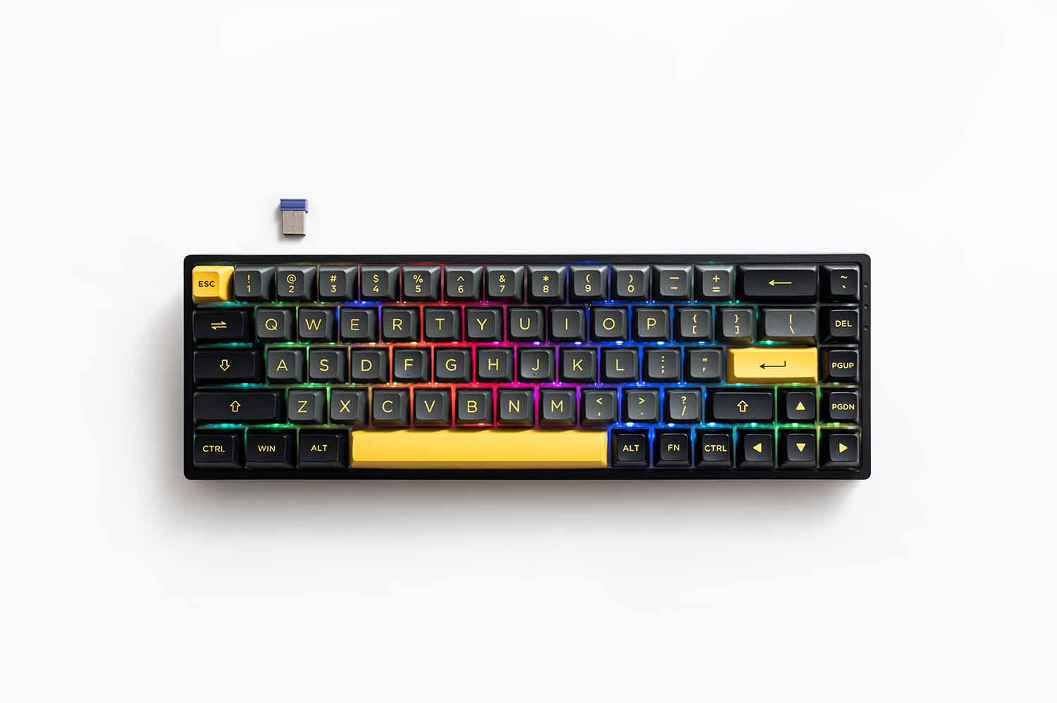 Bàn phím cơ AKKO 3068B Black & Gold (Multi-modes / Hotswap / Foam tiêu âm / TTC sw)