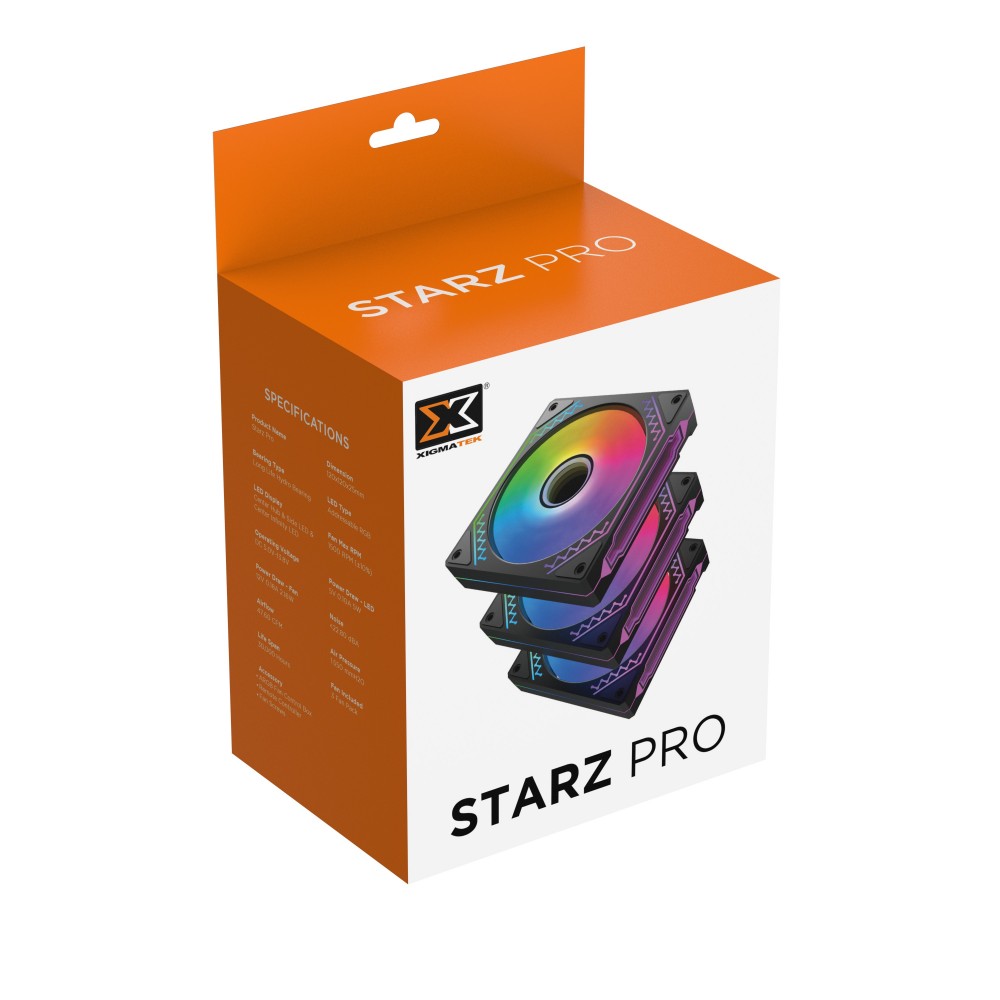 Quạt tản nhiệt XIGMATEK STARZ PRO ARTIC - ARGB, PACK x3