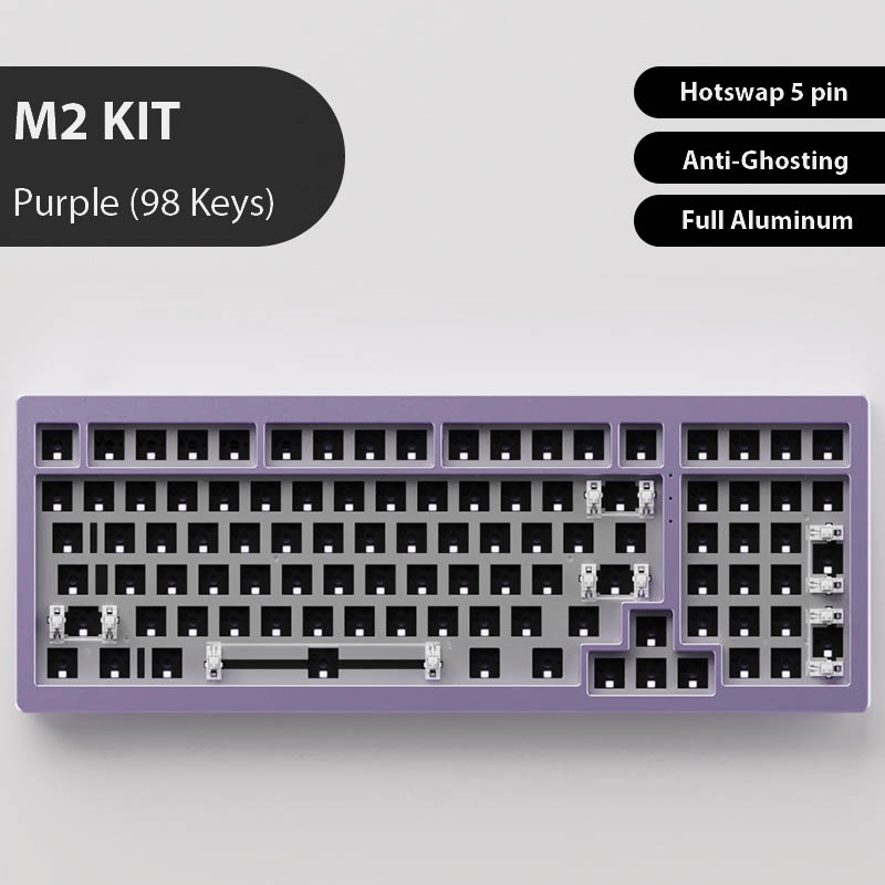 Kit bàn phím cơ MonsGeek M2 QMK (Full Nhôm – Mạch xuôi – QMK / VIA – PCB Stab) - Hàng Chính Hãng
