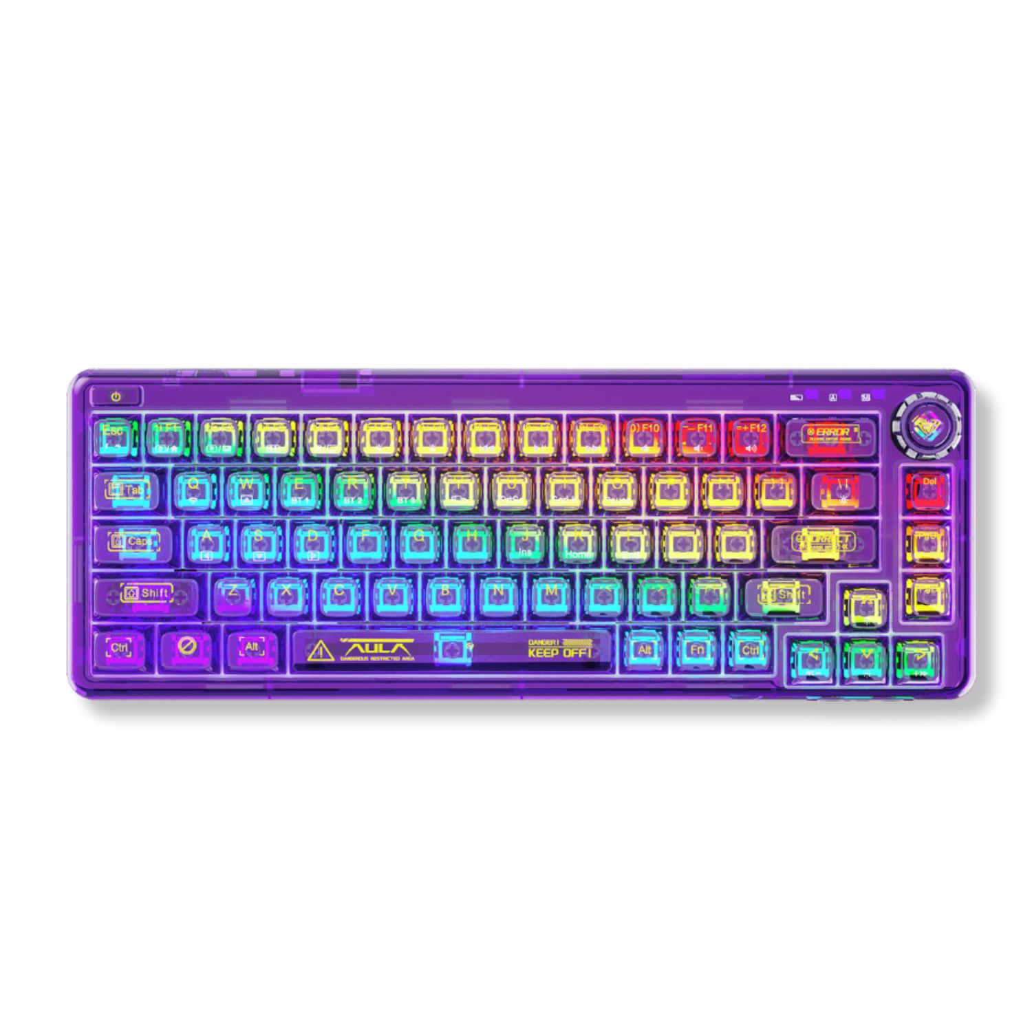 AULA F68 - Bàn Phím Cơ AULA F68 có Hotswap, Led RGB, Kết Nối 3 Mode