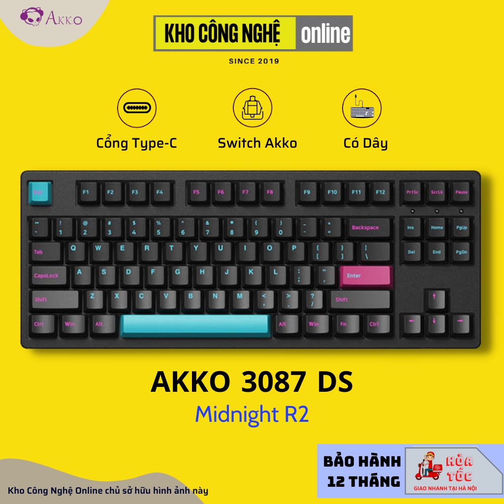 Bàn phím cơ AKKO 3087 DS Midnight R2 (Akko sw v2)