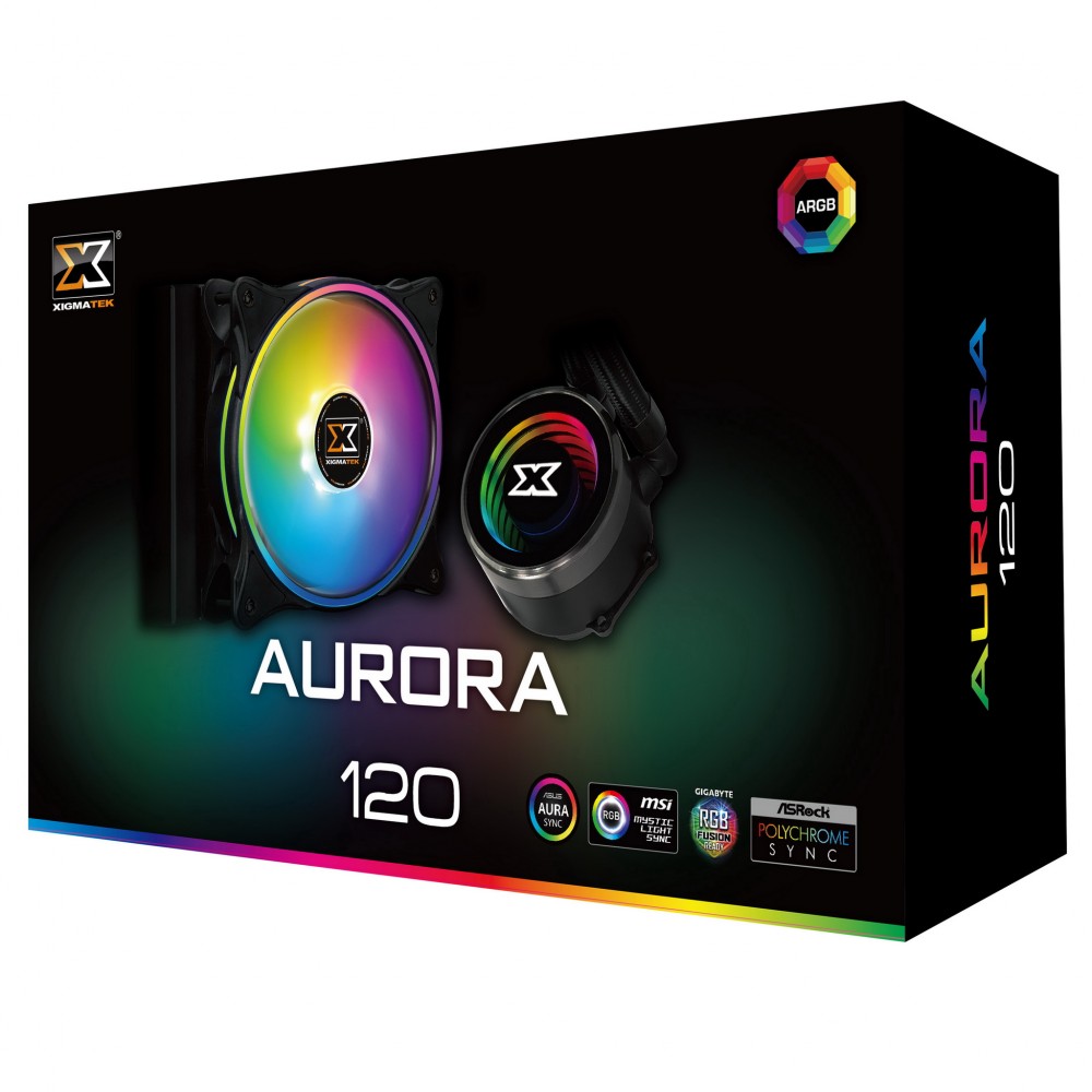 Tản Nhiệt Nước XIGMATEK AURORA 120 (EN42791) - ARGB, ALL IN ONE WATERCOOLING