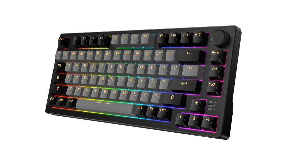Bàn phím cơ DAREU EK75 PRO BLACK GOLDEN / EK75 Black White (Triple Mode, Gasket Mount, RGB)