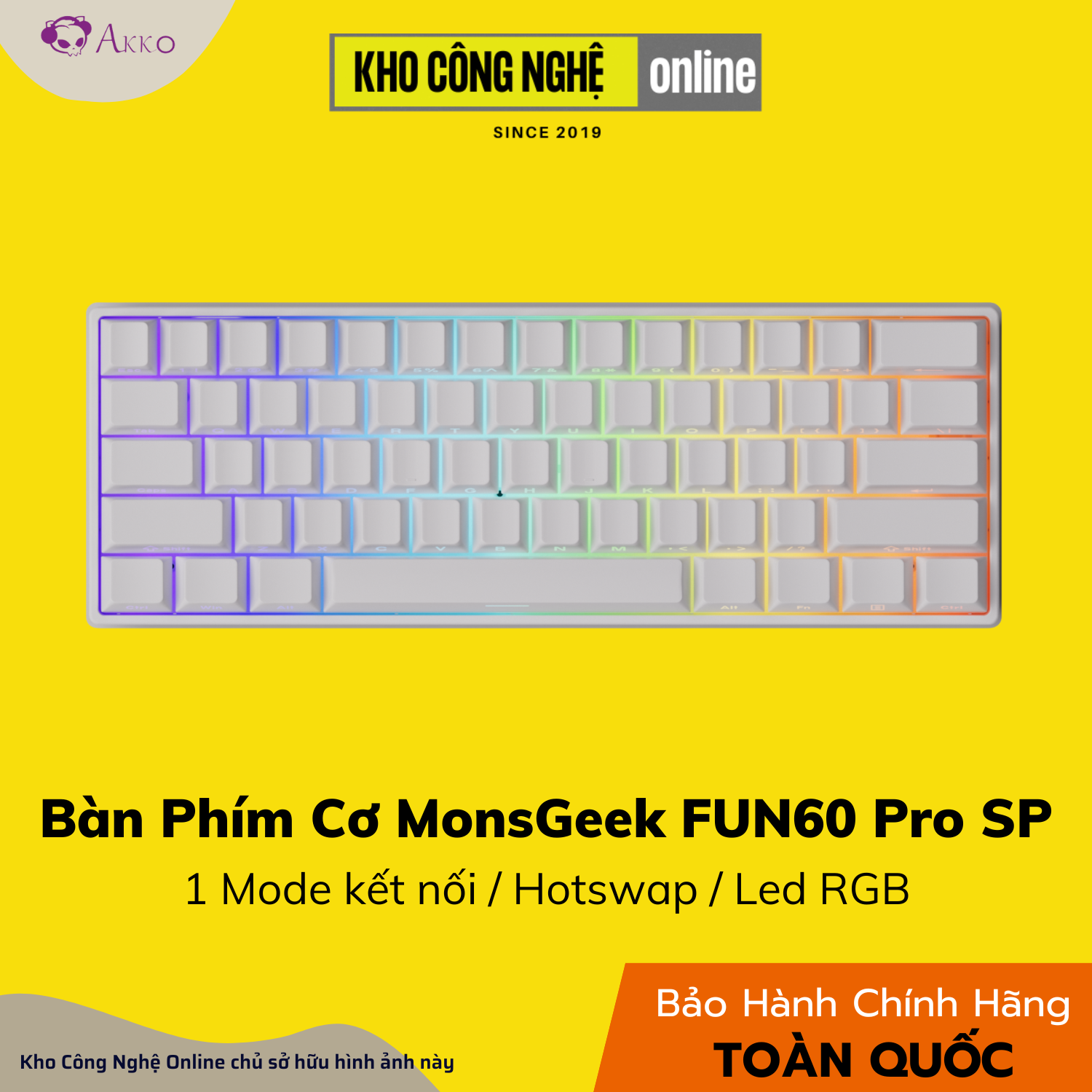 Bàn phím cơ MonsGeek FUN60 Pro SP Glare Magnetic Switches