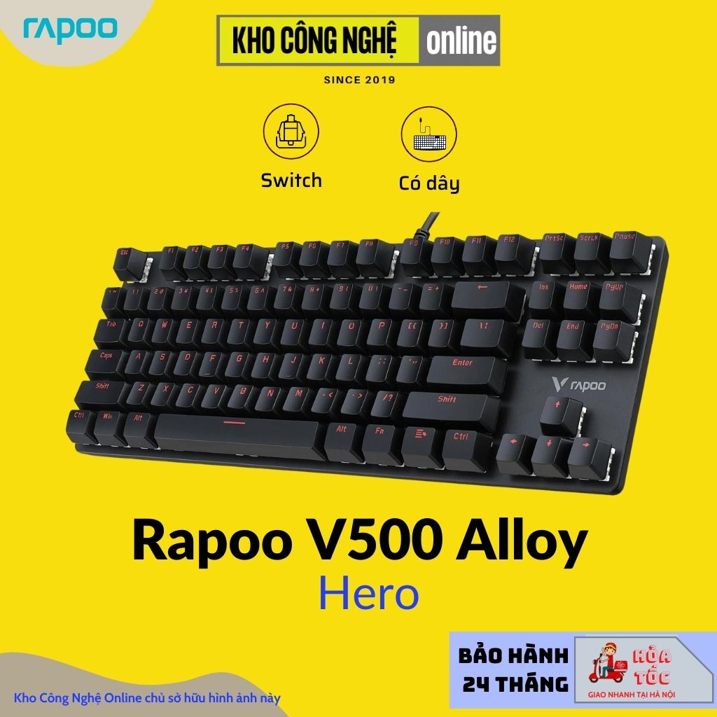 Bàn phím Rapoo V500 Alloy Hero - TKL / Gaming KB