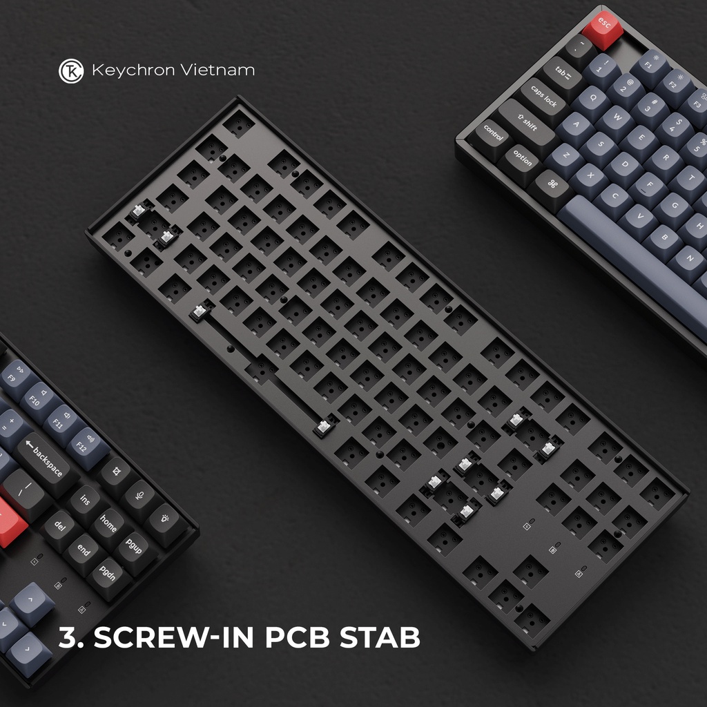 Bàn phím cơ Keychron K8 Pro - Hỗ trợ QMK/VIA - (Hàng chính hãng)