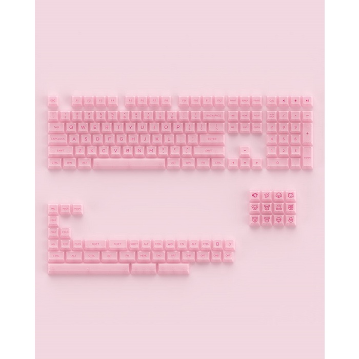 Bộ keycap AKKO trong suốt xuyên led AKKO Keycap set ASA Clear (PC / ASA-Clear profile / 155 nút)