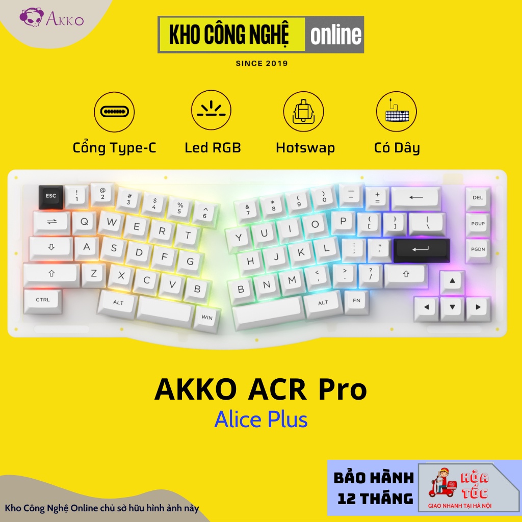 Bàn phím AKKO ACR Pro Alice Plus (RGB / Hotswap / AKKO CS Crystal / Gasket Mount)
