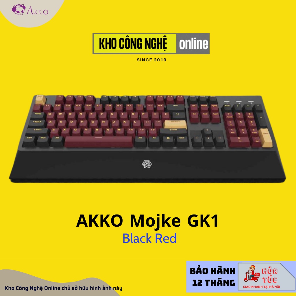 Bàn phím cơ Mojike GK1 Black Red | Black Pink (AKKO sw v2 / LED trắng)