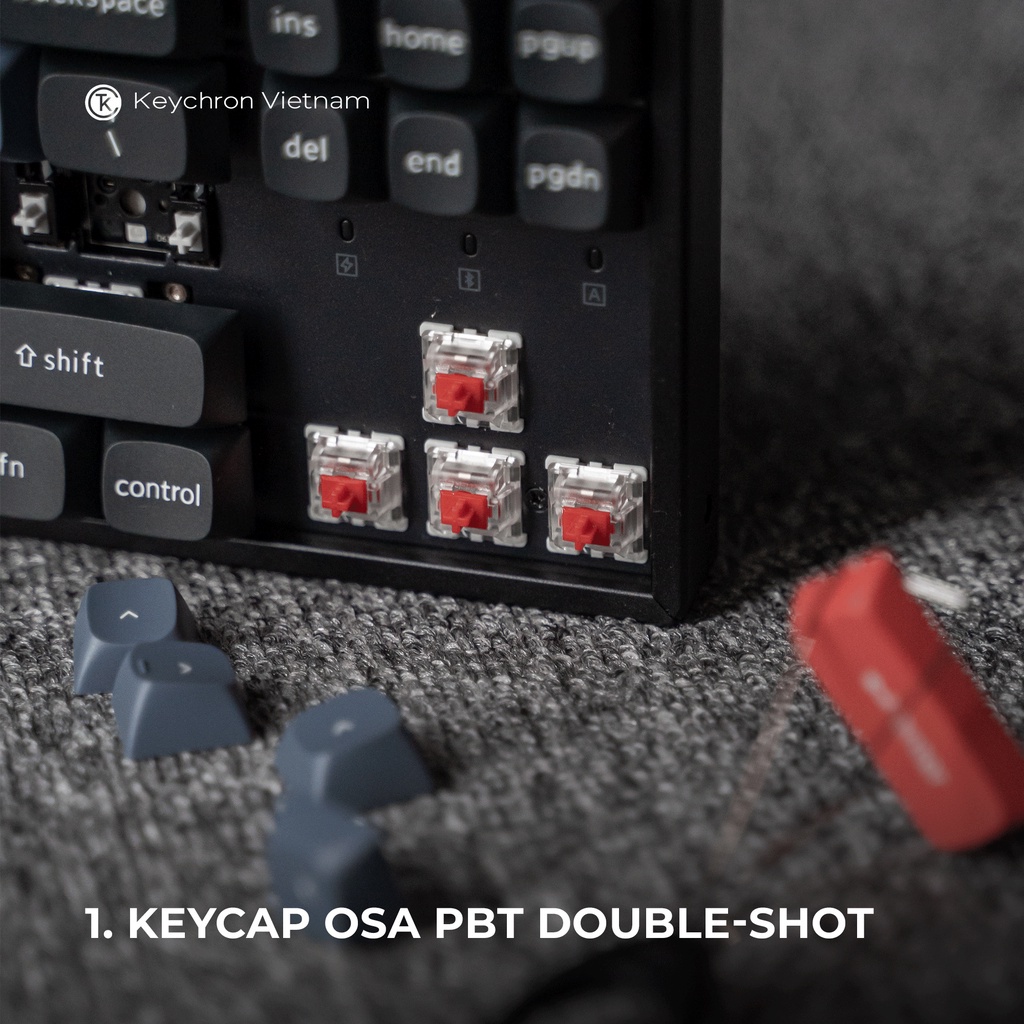 Bàn phím cơ Keychron K8 Pro - Hỗ trợ QMK/VIA - (Hàng chính hãng)