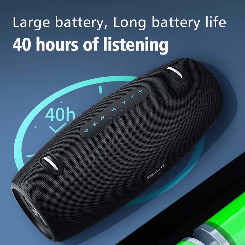 Loa Di Động ZEALOT S67, Loa Ngoài Trời Chống Nước IPX6