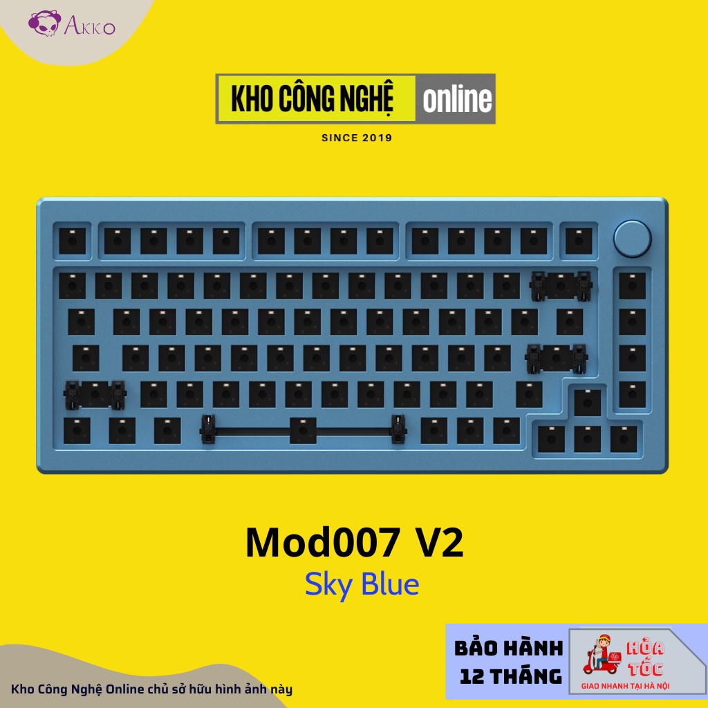 Kit bàn phím cơ AKKO Designer Studio MOD007 v2 | MOD007 v3 (Mạch Xuôi / Flex-cut / Gasket mount / South-Facing)