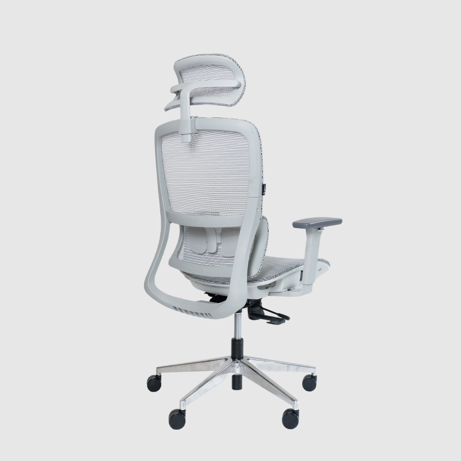 Ghế Công Thái Học Gami Lum2 - Bản Kê Tay 3D / Xám ( Có Chân Gác)