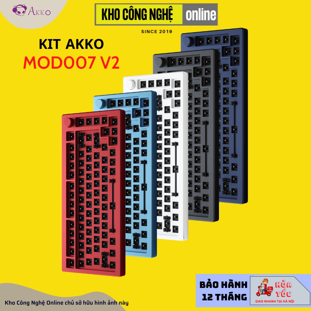 Kit bàn phím cơ AKKO Designer Studio MOD007 v2 | MOD007 v3 (Mạch Xuôi / Flex-cut / Gasket mount / South-Facing)