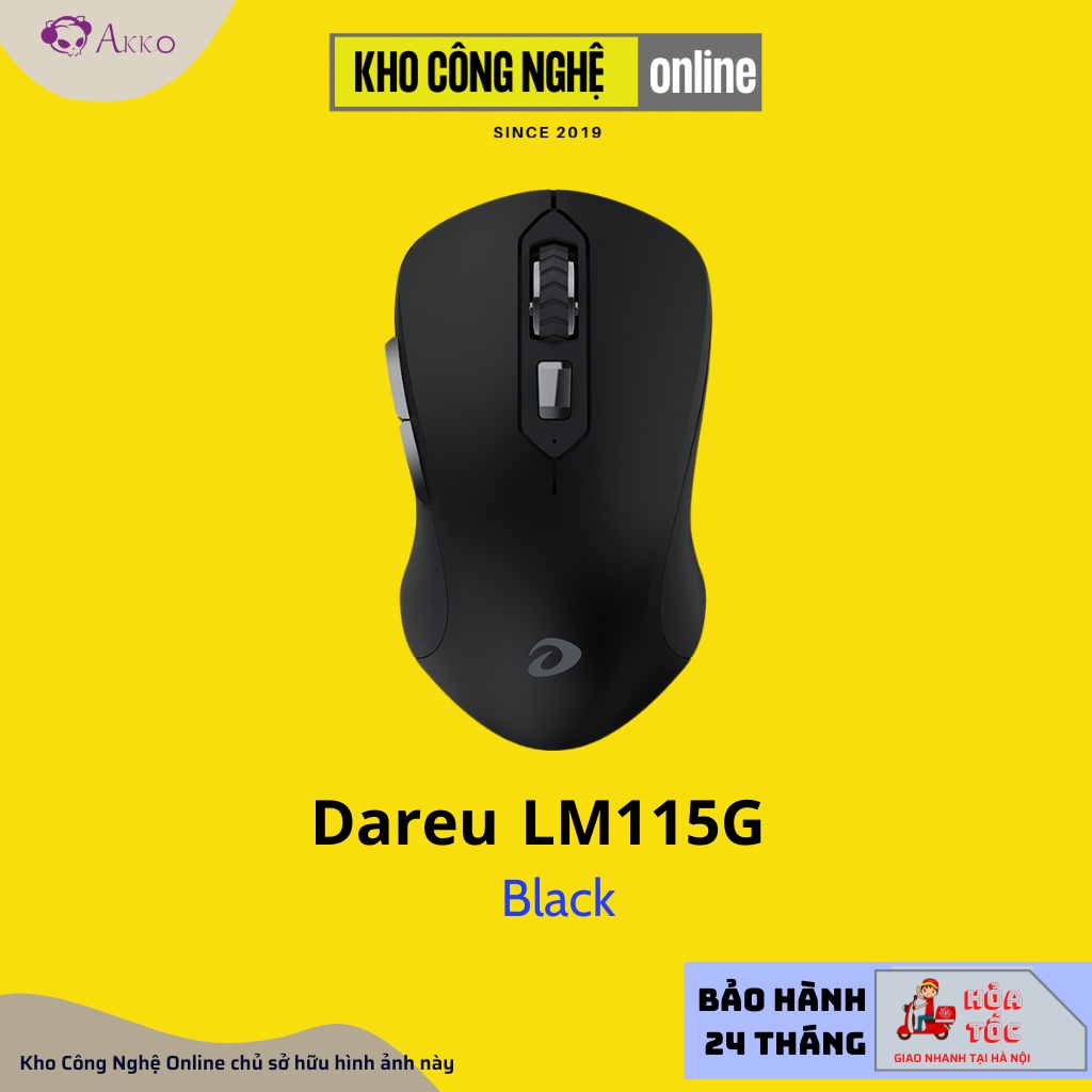 Chuột không dây DAREU LM115G Black / White / Pink
