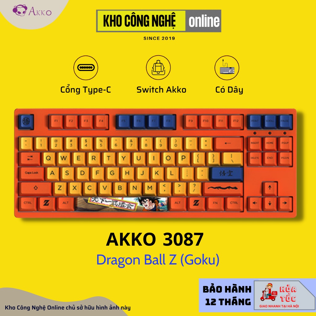 Bàn phím cơ AKKO 3087 Dragon Ball Z Goku (Akko switch)