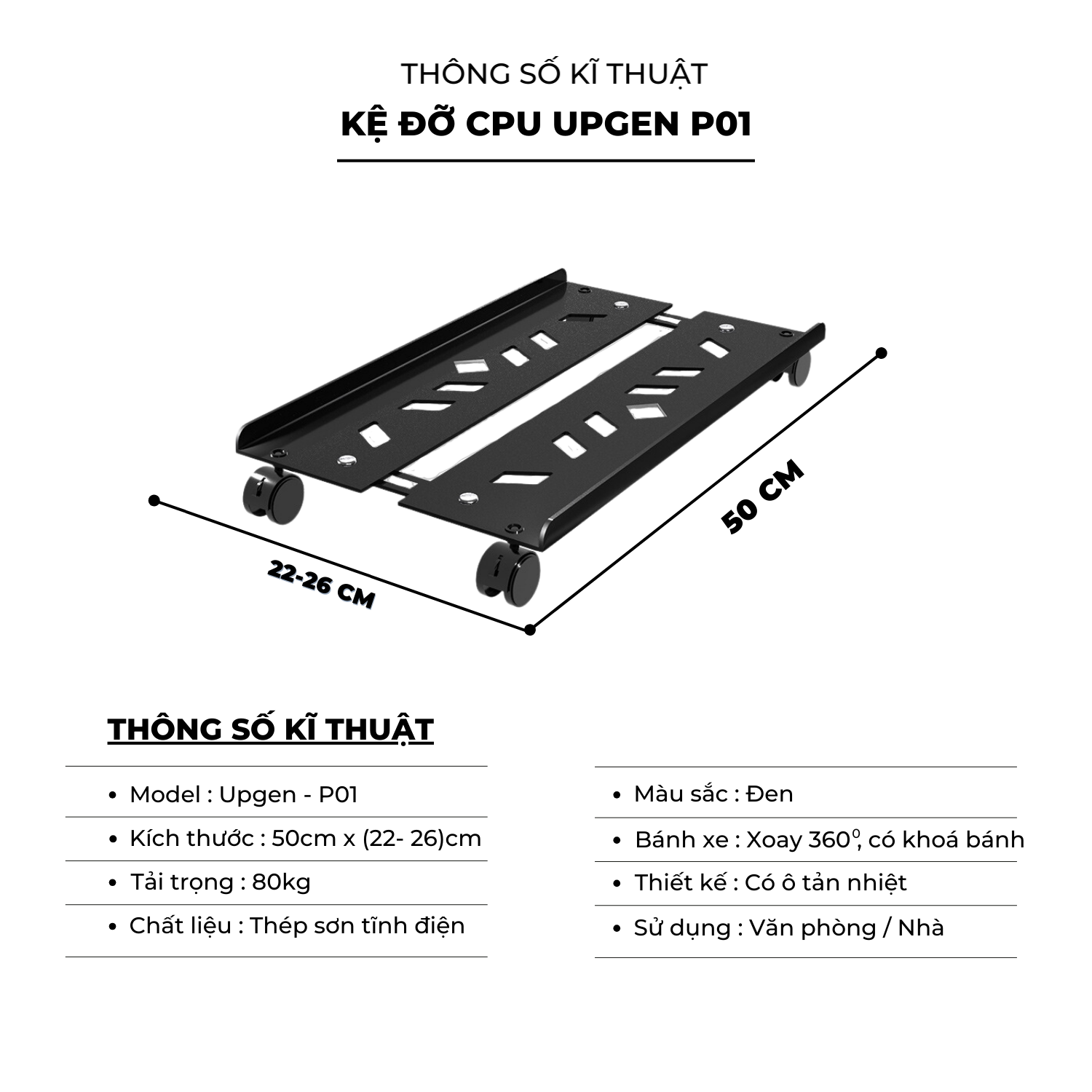 Kệ Đỡ CPU UPGen P01 (Hàng Chính Hãng)
