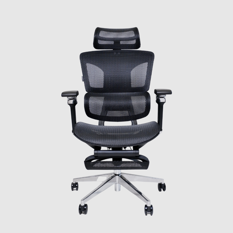 Ghế công thái học Gami Hexa 6D - Đen / Có Gác Chân