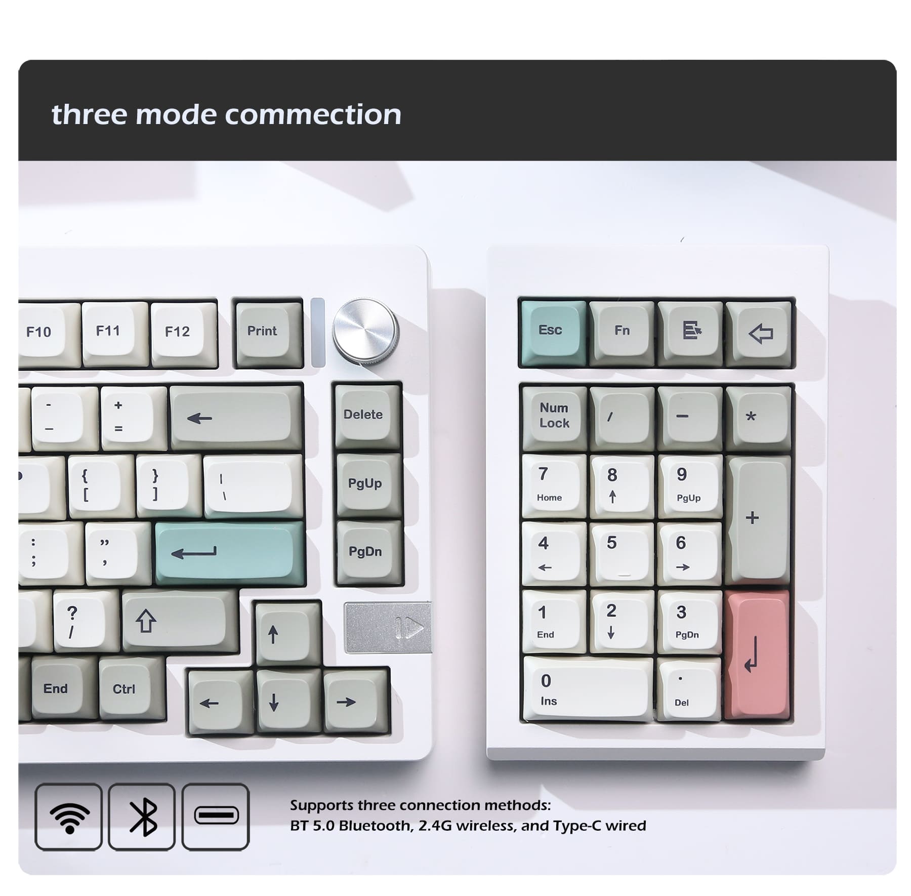 KIT Bàn phím cơ LMK21 | Nhôm CNC | Gasket Mount | 3 Modes | Hotswap | VIA