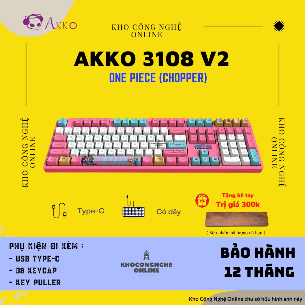 Bàn phím cơ AKKO 3108 v2 One Piece chopper (Akko switch v2)