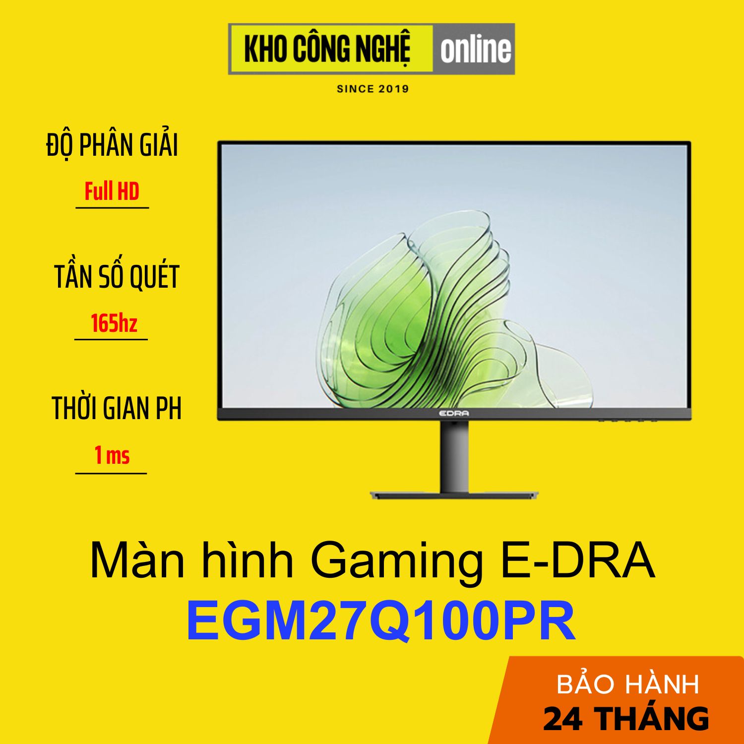 Màn hình Gaming E-DRA EGM27Q100PR 27 inch 2K 100hz