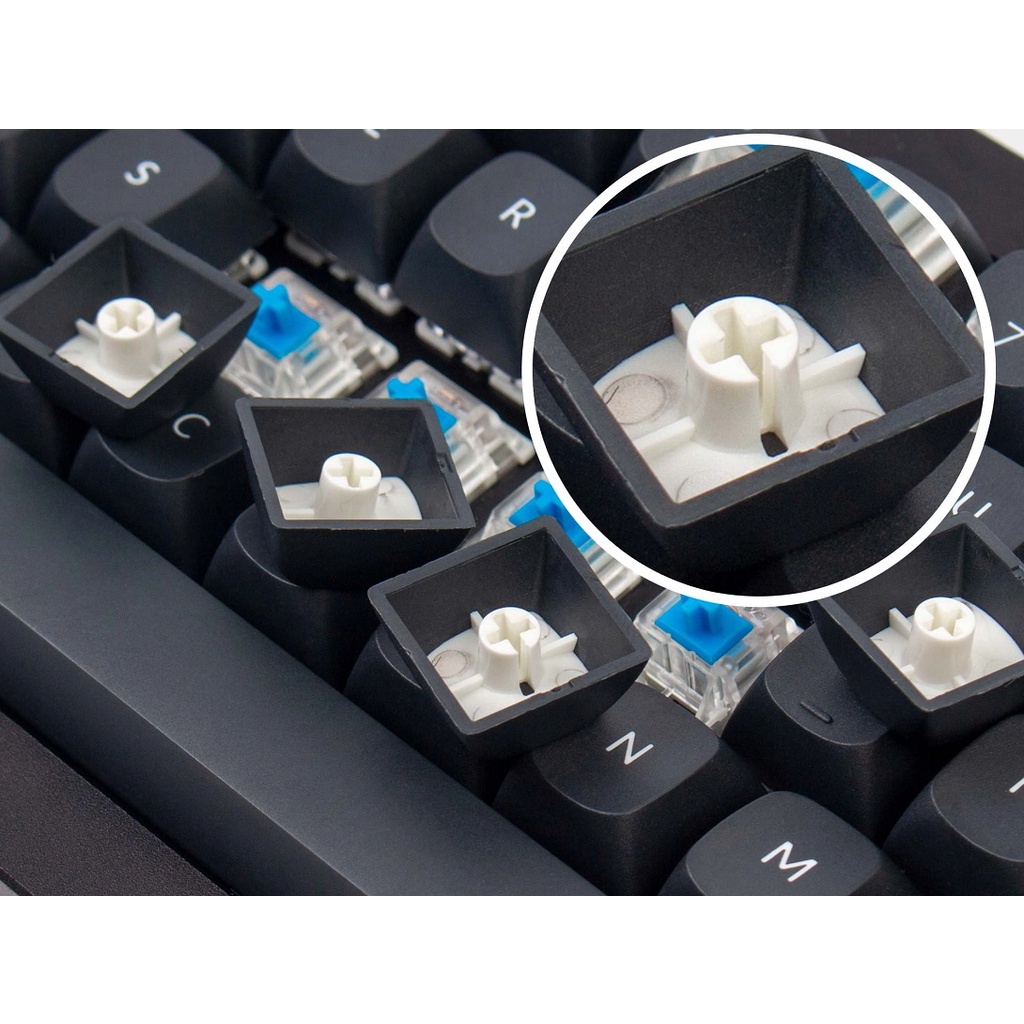 Keycap Keychron PBT Double Shot - OSA Profile (Dark Black / Dark Gray)