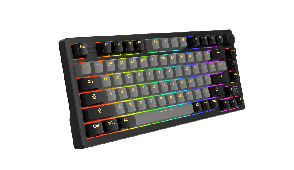 Bàn phím cơ DAREU EK75 PRO BLACK GOLDEN / EK75 Black White (Triple Mode, Gasket Mount, RGB)