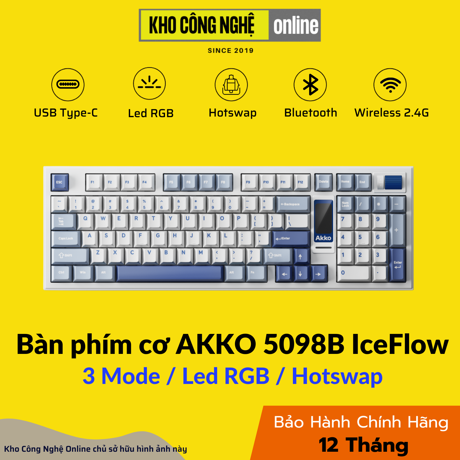 Bàn phím cơ AKKO 5098B IceFlow
