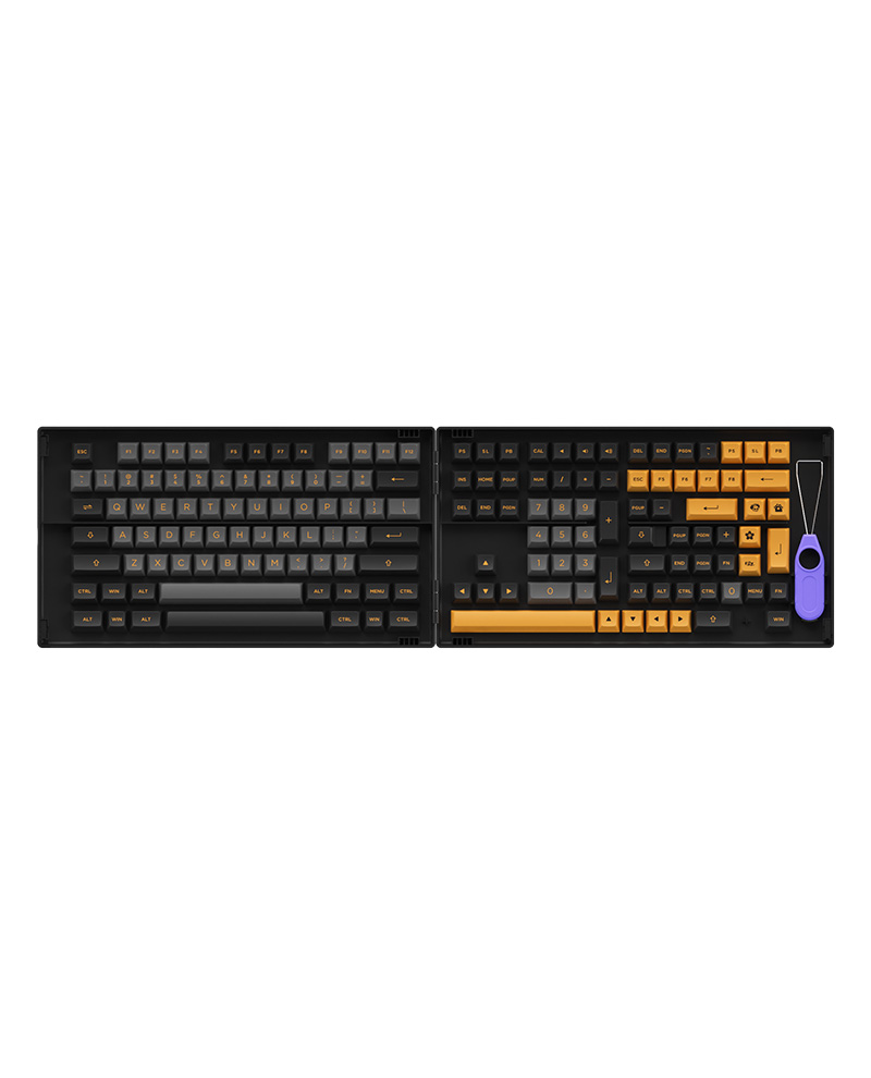 Keycap AKKO Black Bronze (PBT Double-Shot/ASA profile/158 nút)