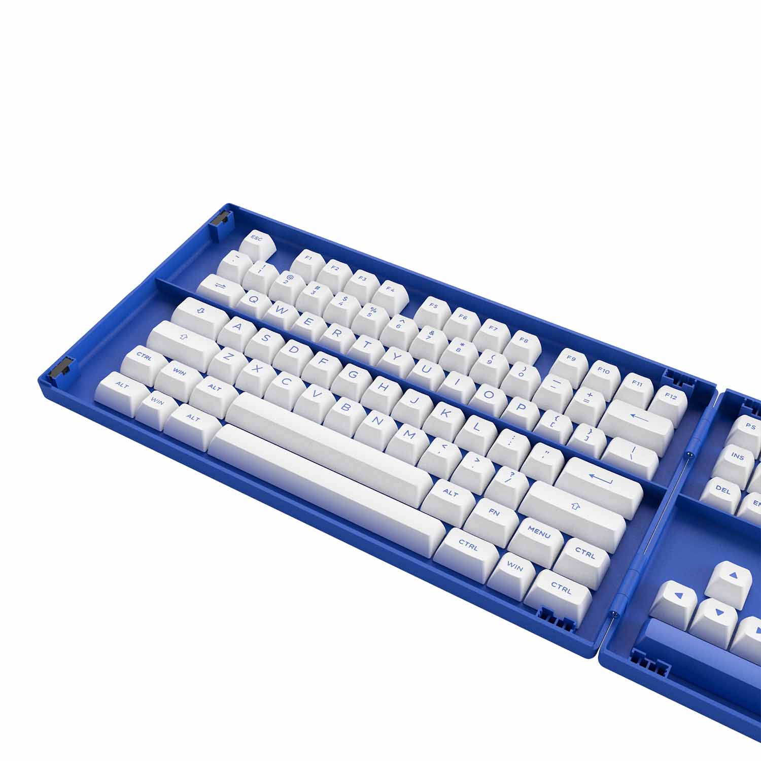Bộ keycap Akko Blue on White (PBT Double-Shot/ASA profile/197 nút)