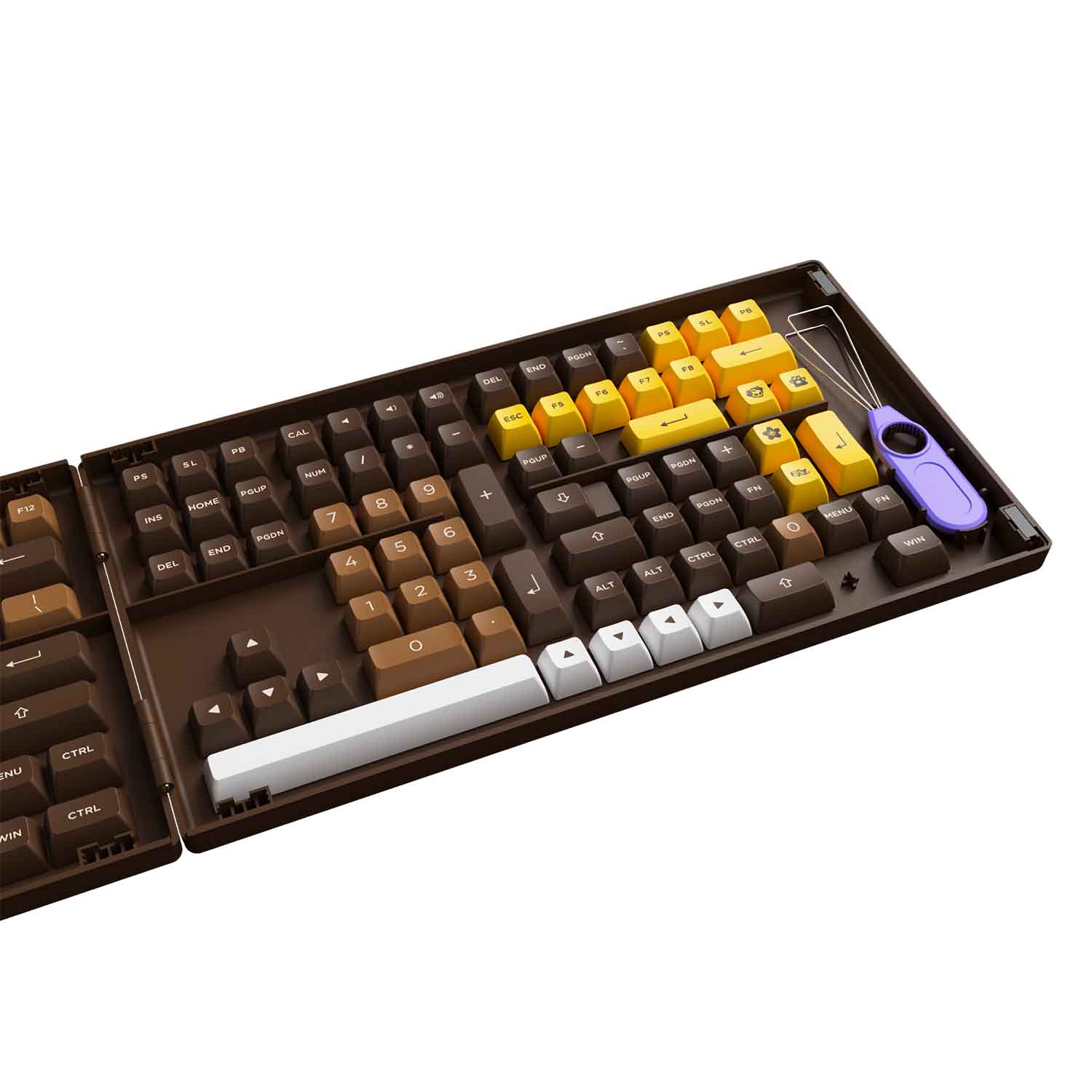 Keycap AKKO Chocolate (PBT Double-Shot/ASA profile/178 nút)