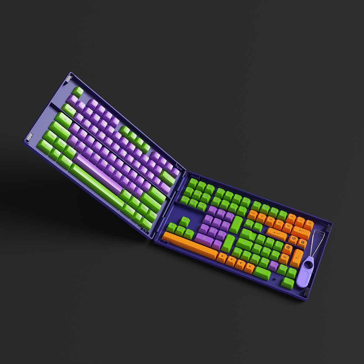 Bộ Keycap AKKO EVA-01 (Chất liệu PBT Double-Shot/ASA profile/158 nút)